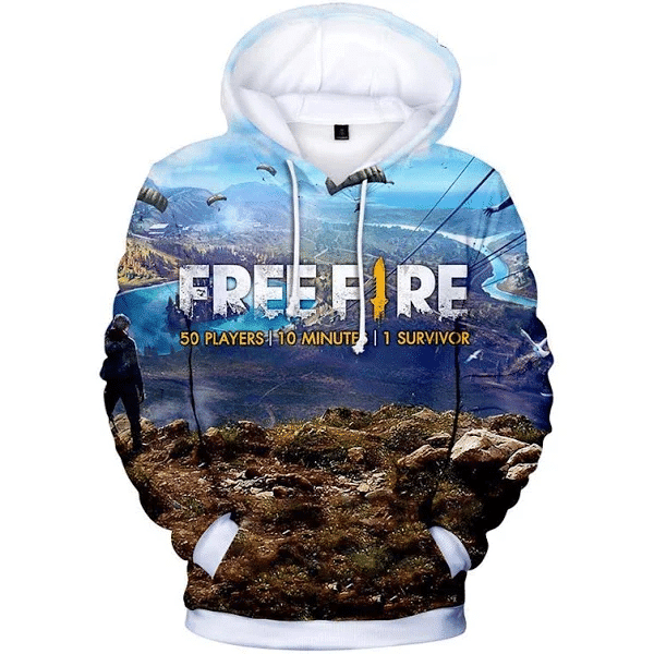 Free Fire Hoodies - Free Fire Game Series Battle Royale Poster 3d Hoodie