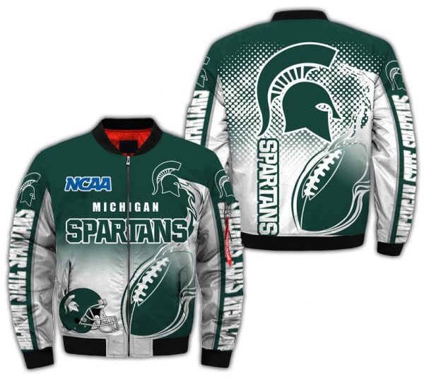 Michigan State Spartans Fire Ball Bomber Jacket