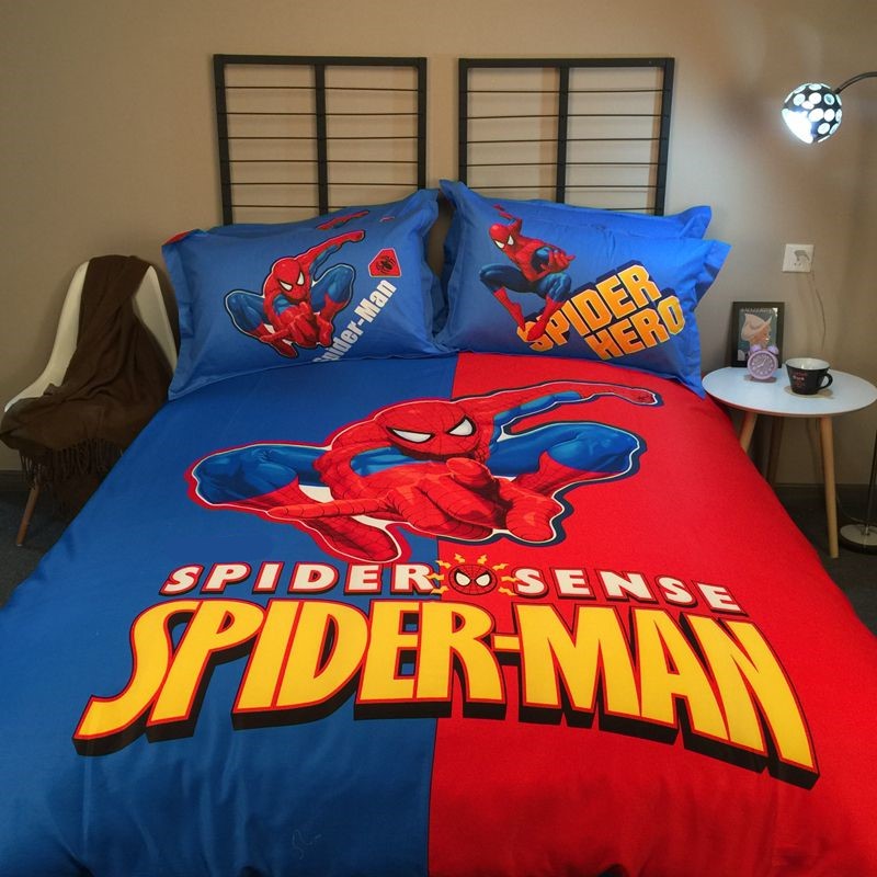 Spiderman Bedding Set MV Spider Sense Spiderman Swinging Duvet Covers Red