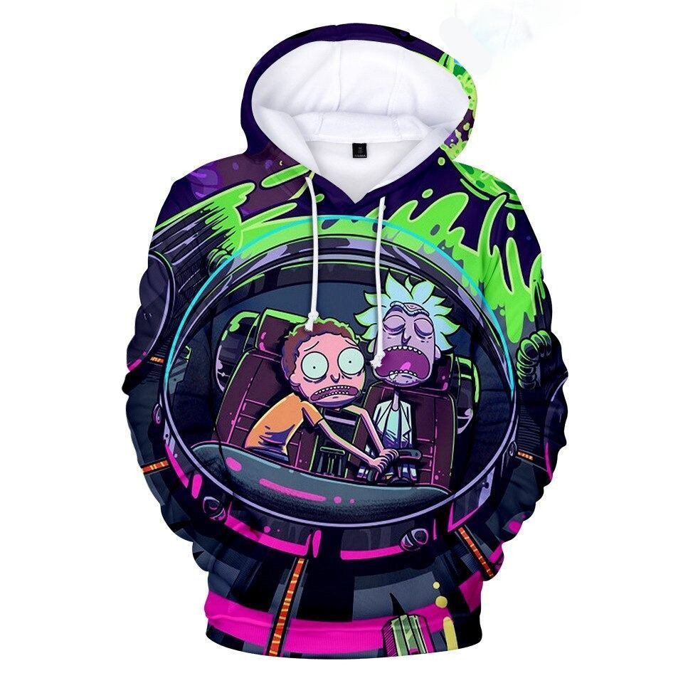 Rick And Morty Gift Over Print 3d Hoodie Zip Hoodie 872