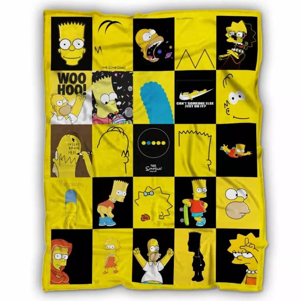 The Simpsons Cozy Fleece Sherpa Blanket