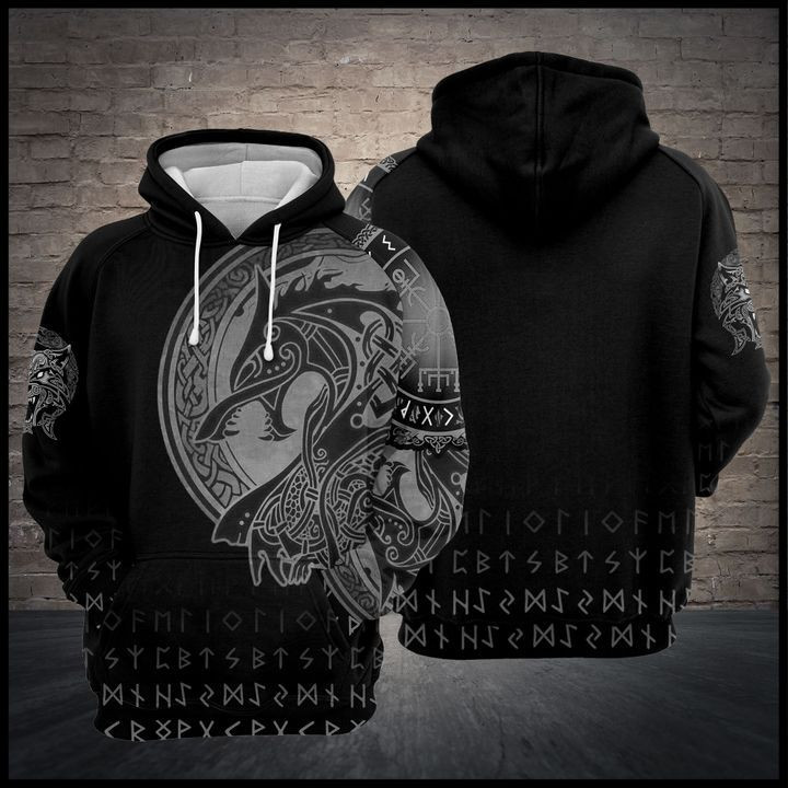 Wolf Viking 3D All Over Print Hoodie & Zip Hoodie