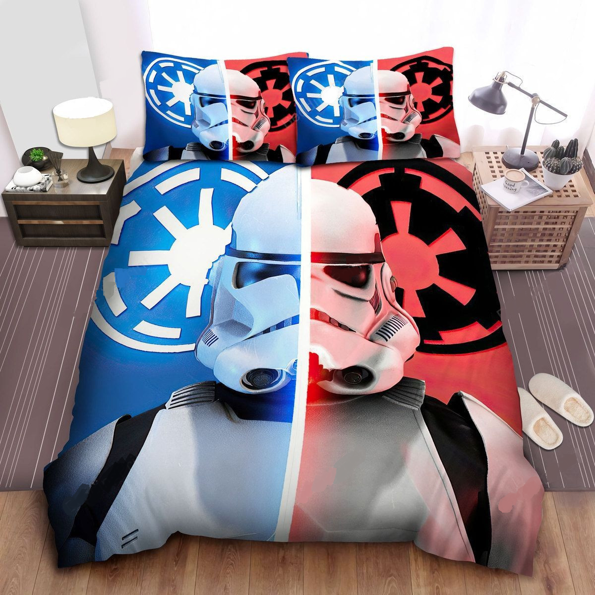 SW Bedding Set Stormtrooper Of Galactic Empire And Galactic Republic Duvet Covers Red