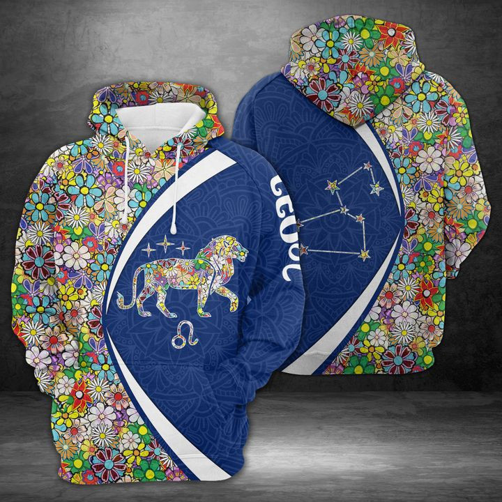 Leo Horoscope Flower 3D All Over Print Hoodie & Zip Hoodie
