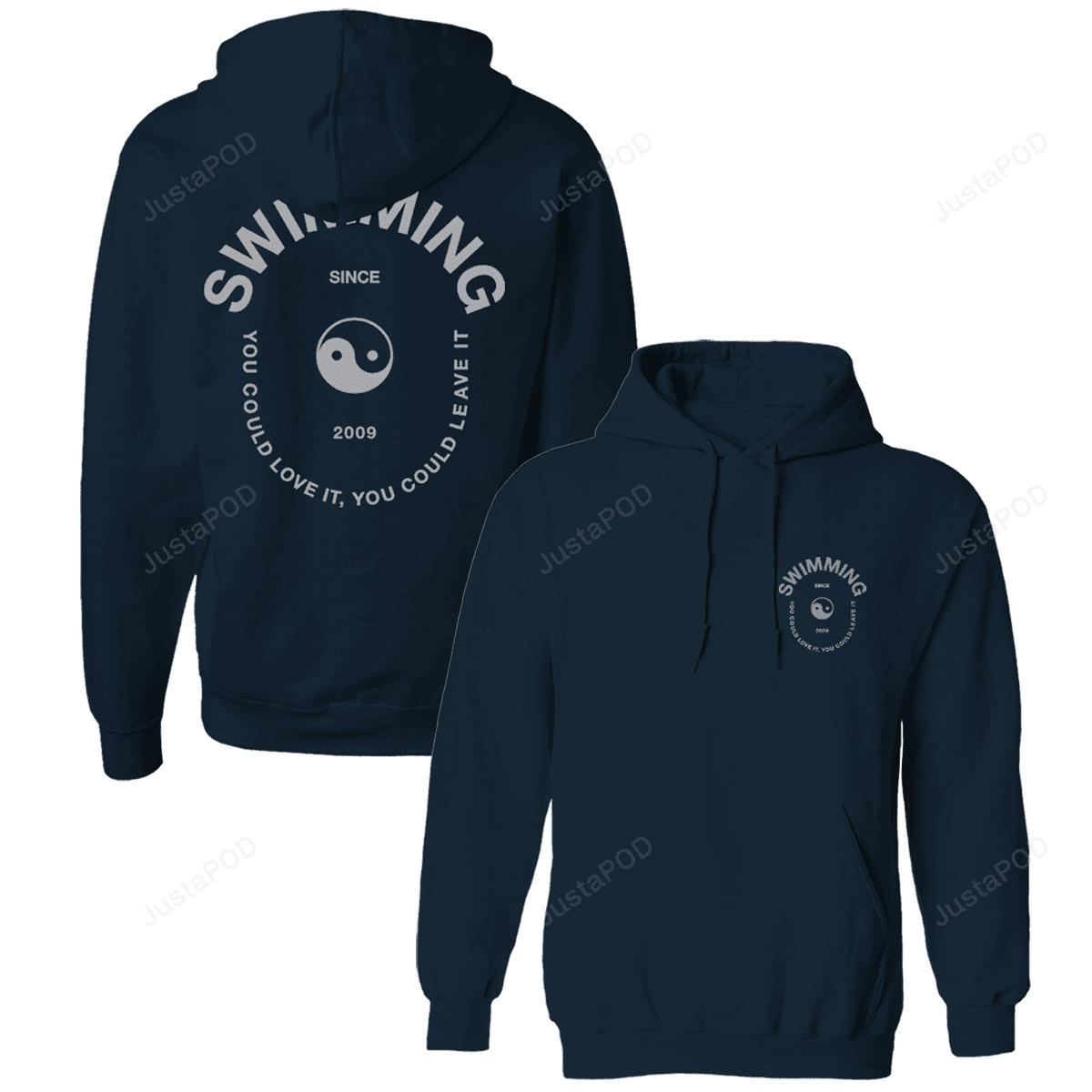 SWIMMING YIN YANG 3D All Over Print Hoodie & Zip Hoodie