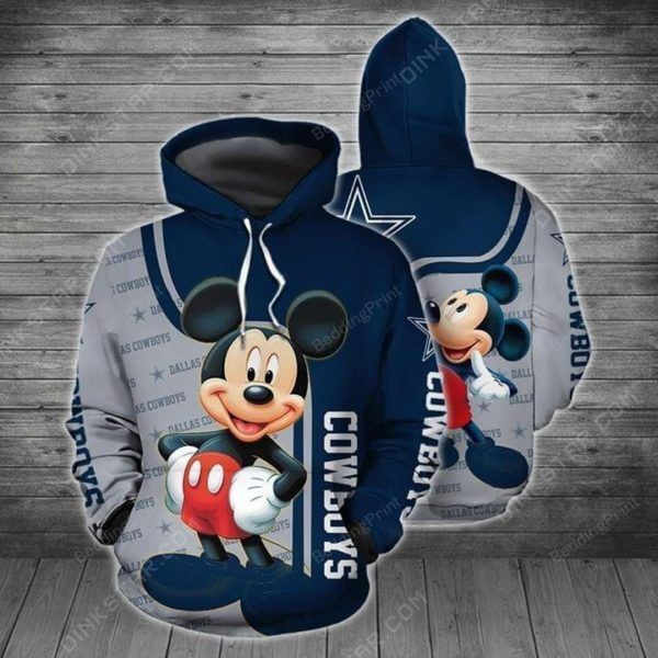 Cowboys – Mickey Mouse 3D All Over Print Hoodie & Zip Hoodie
