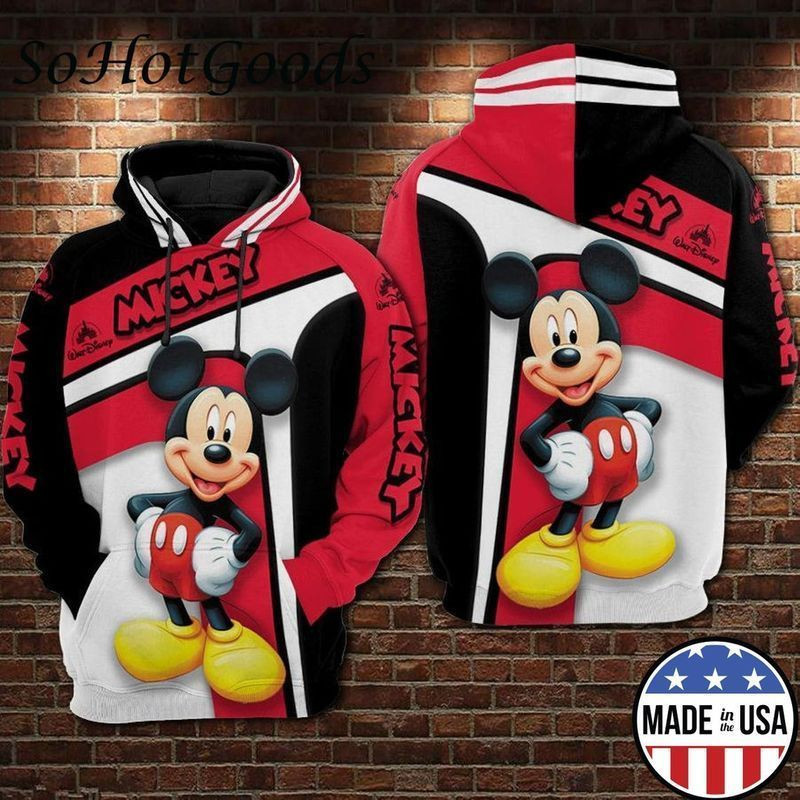 Mickey Full Over Printing 6 3d Hoodie 346