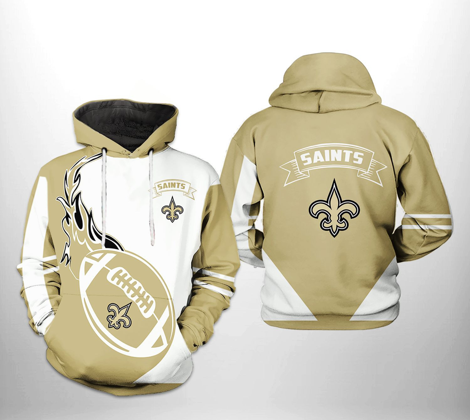 New Orleans Saints Classic 3D All Over Print Hoodie & Zip Hoodie