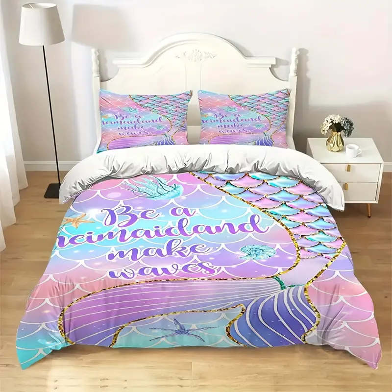 Mermaid Bedding Set Be A Mermaidland Make Waves Duvet Covers