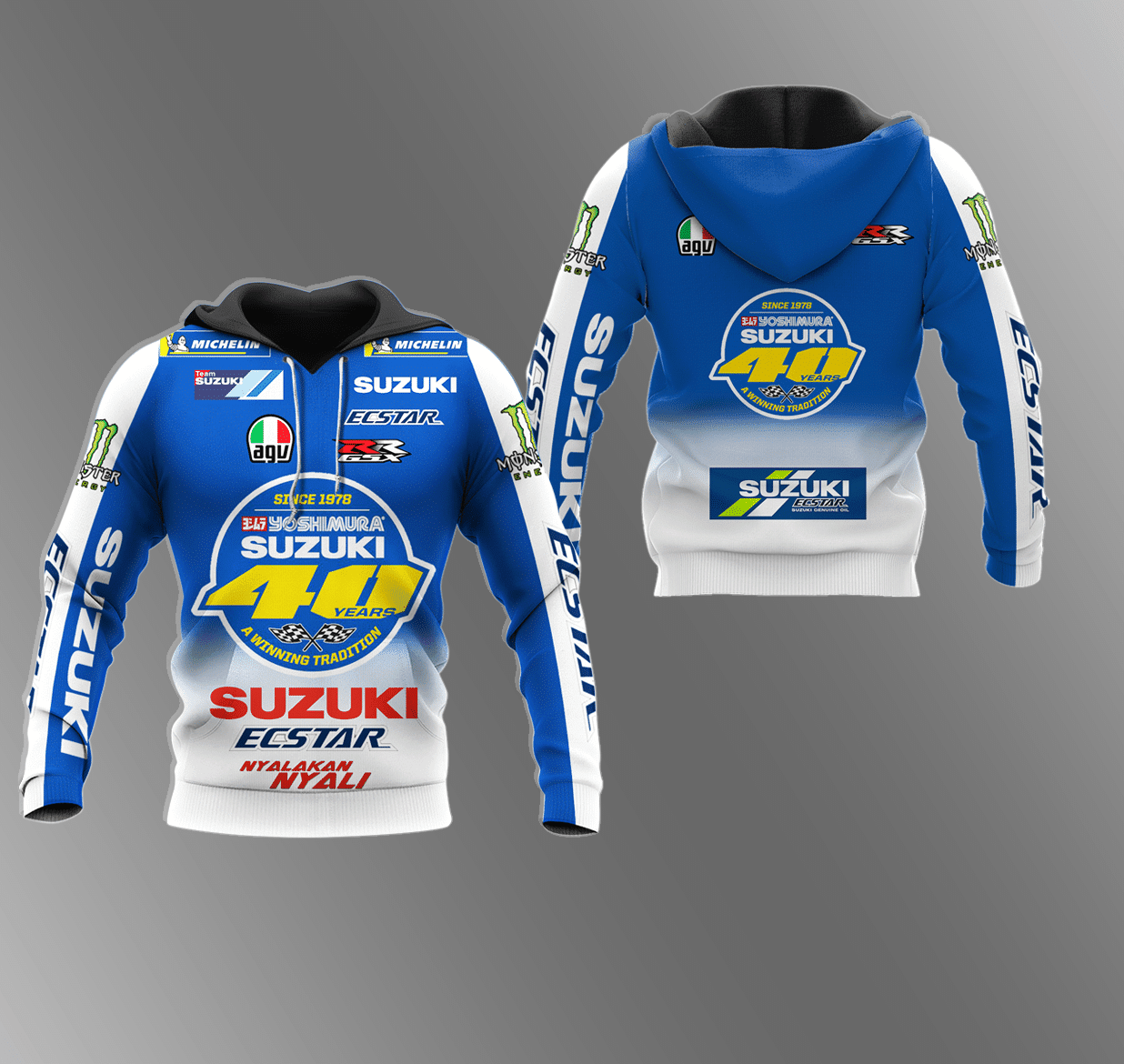 Suzuki Racing 40 Years A Winning Tradition All Over Print Hoodie, Zip Hoodie 441
