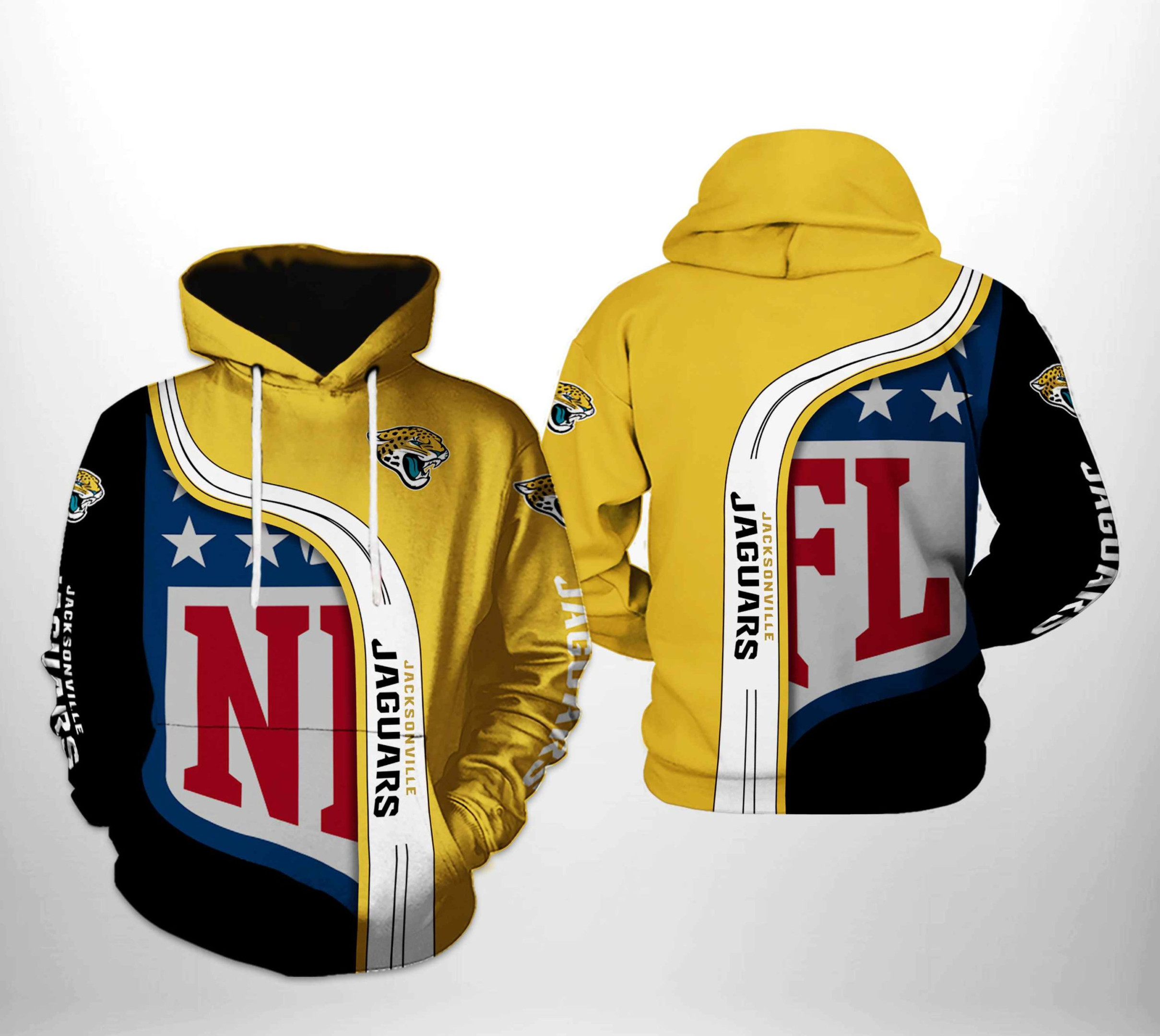 Jacksonville Jaguars Team 3D All Over Print Hoodie & Zip Hoodie