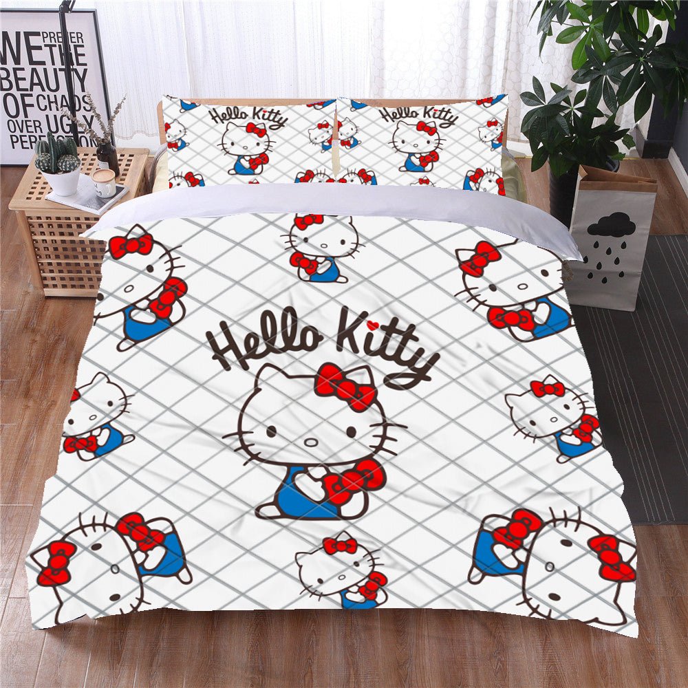Hello Kitty Bedding Set Hello Kitty With Bowties Pattern Duvet Covers