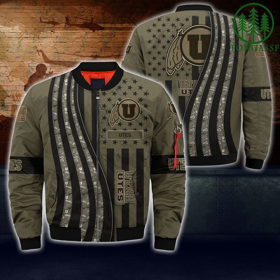 Utah Utes Camo For Fans Bomber Jacket