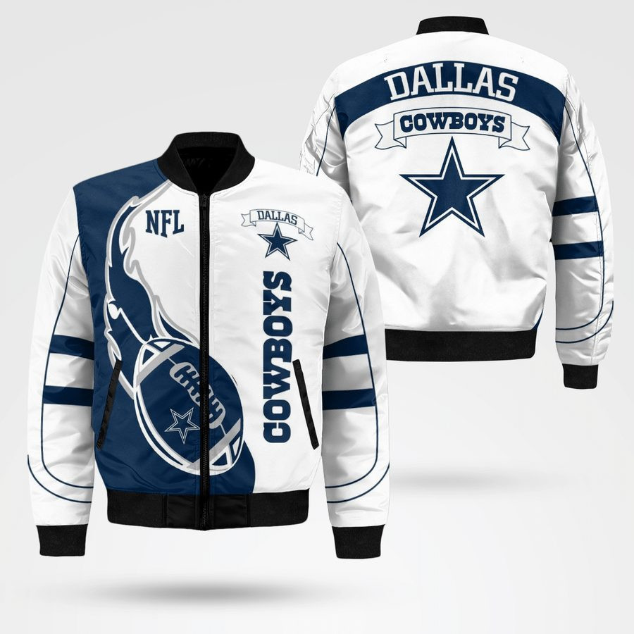 Cowboys White Bomber Jacket