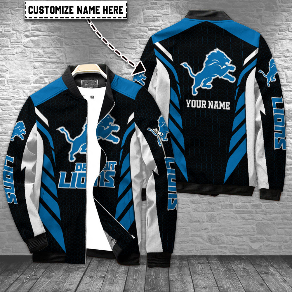 Detroit Lions Personalized Bomber Jacket BG698
