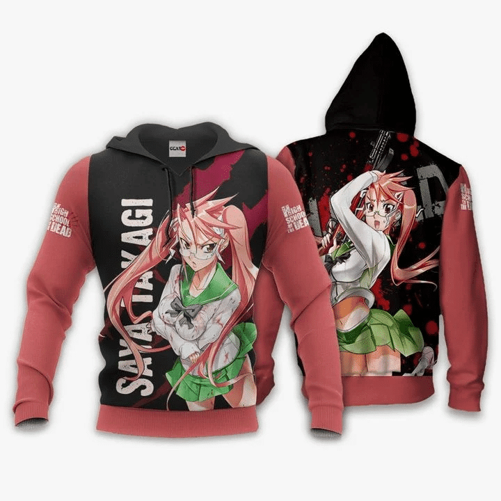 Highschool Of Dead Saya Takagi  3d Hoodie Zip Hoodie