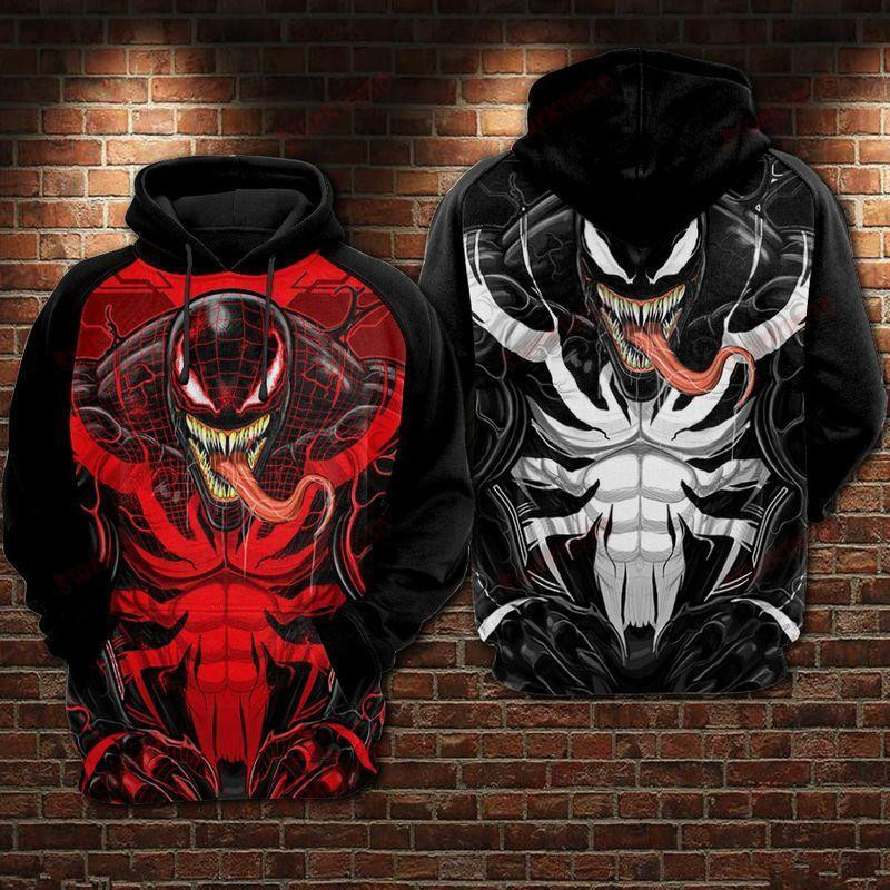 Mv Hoodie Venom Hoodie Venom Black And Red 3d Hoodie Zip Hoodie
