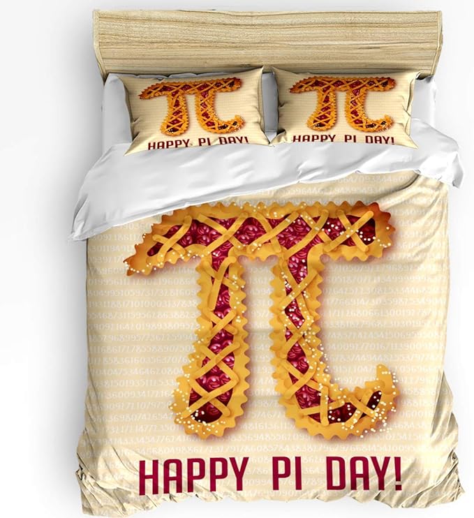 Pi Bedding Set Hsppy Pi Day Graphic Duvet Covers