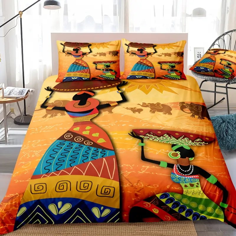Africa Americans Bedding Set Africa Americans Women Pattern Duvet Covers