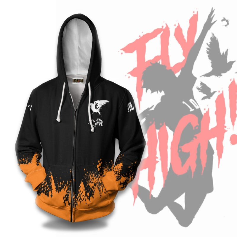 Karasuno Fly High 3D All Over Print Hoodie & Zip Hoodie