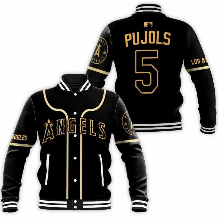 Los Angeles Angels Custom Name Number Baseball Jacket V3