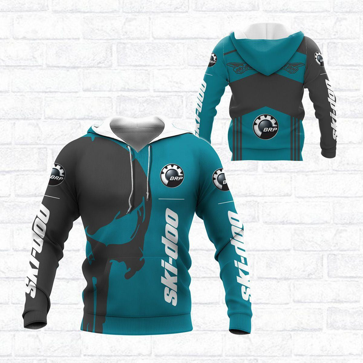 Skull Ski-doo Racing Team 7k810 3d Zip Hoodie Hoodie Ii0