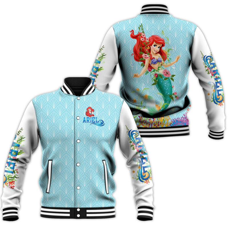 A Little Mermaid Ariel Baseball Jacket