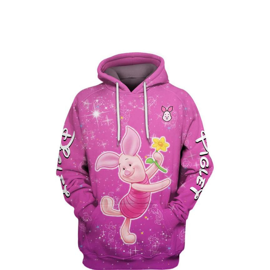 Cartoon Characters, Piglet Winnie The Pooh Disney, Cute Piglet All Over Print Hoodie