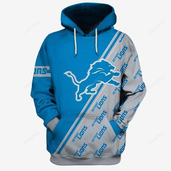Detroit Lions Ncaa Football Many Logo 3D All Over Print Hoodie & Zip Hoodie