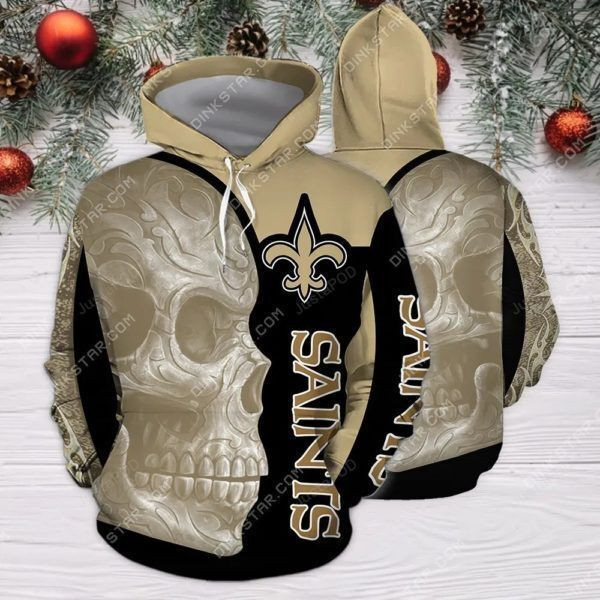 New Orleans Saints Sugar Skull 3D All Over Print Hoodie & Zip Hoodie