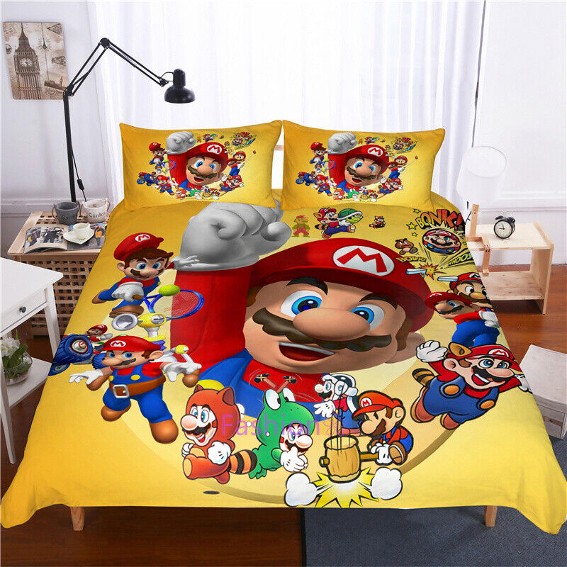 Mario Bedding Set Mario In Every Versions Graphic Duvet Covers