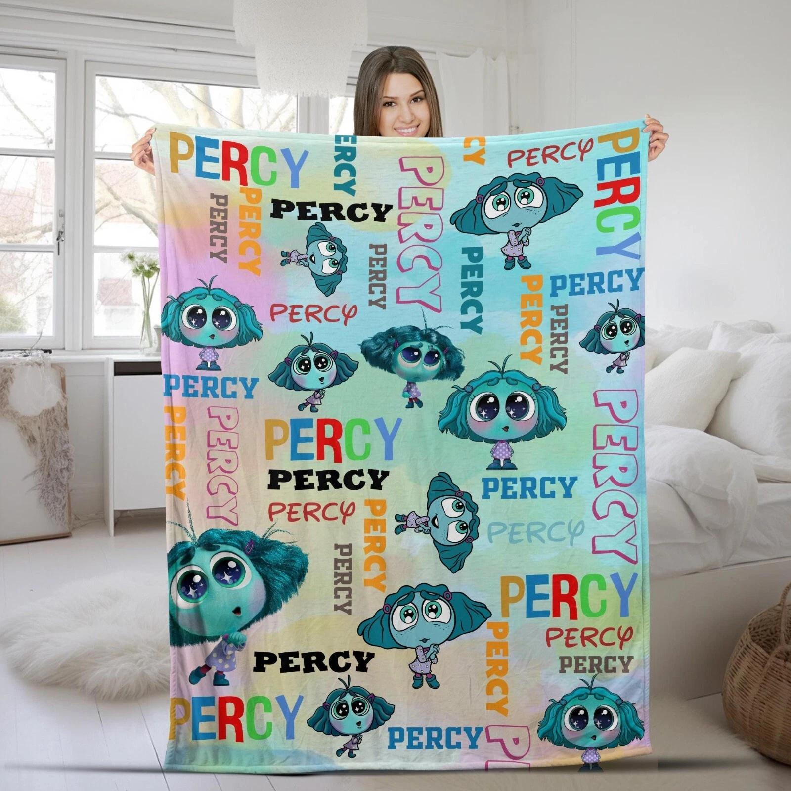 Personalized Watercolor Inside Out Fleece Sherpa Blanket