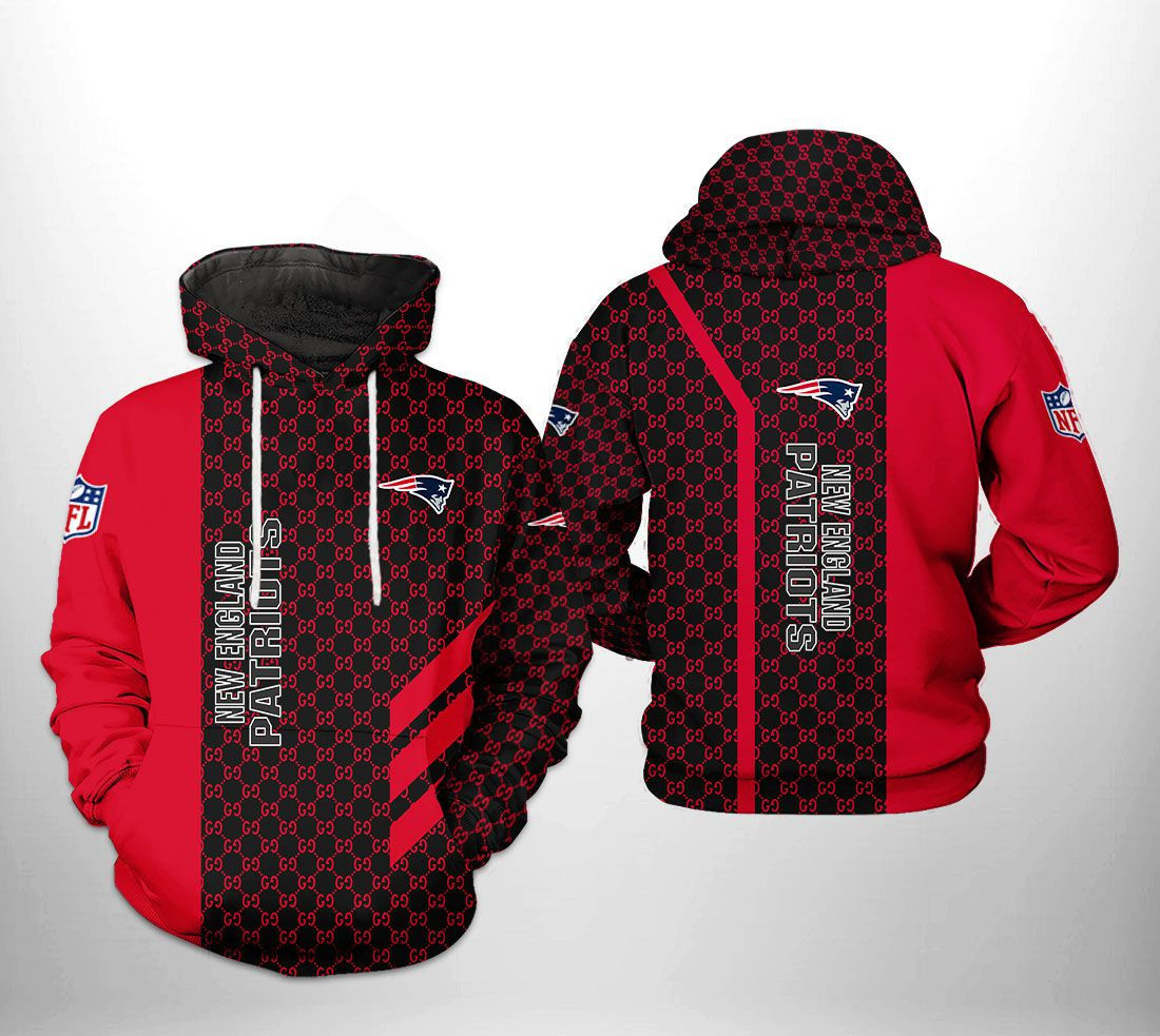 New England Patriots Team Pattern Mix 3D All Over Print Hoodie & Zip Hoodie