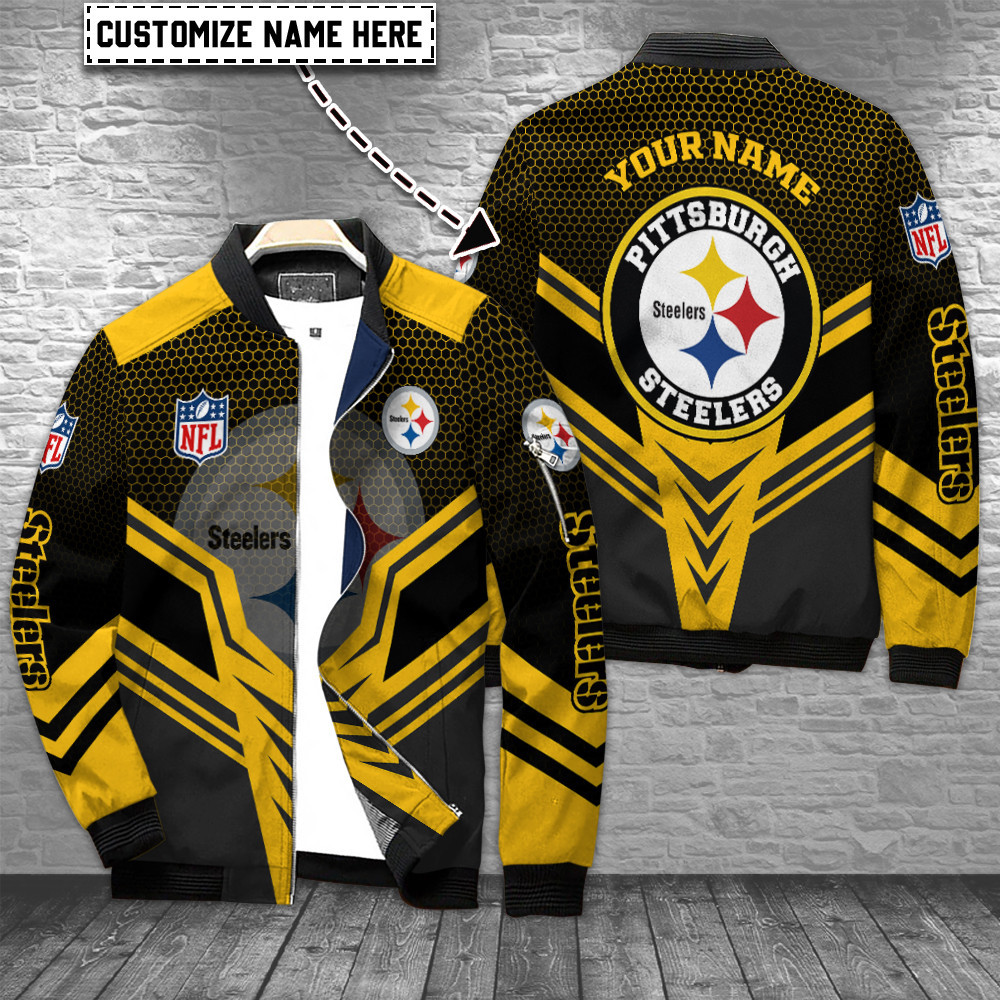 Pittsburgh Steelers Personalized Bomber Jacket BG850