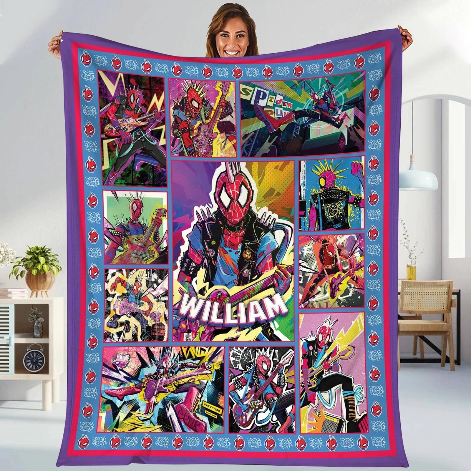 Spider Punk Blanket Spider Punk Hobie Brown Fleece Sherpa Blanket