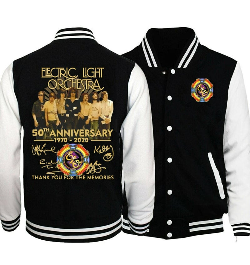 Electric Light Orchestra 50th Anniversary 1970-2020 Baseball Jacket Sweatshirt