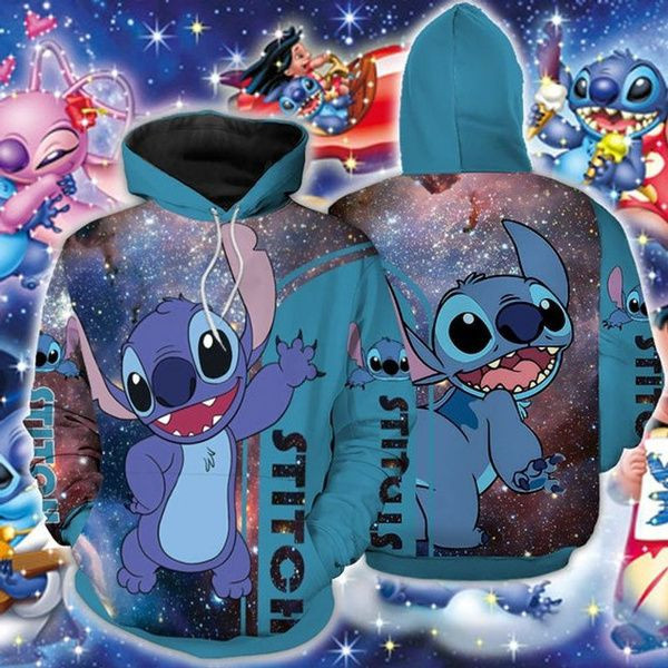 Lilo And Stitch Cute Lover Xiv 3d Hoodie Zip Hoodie