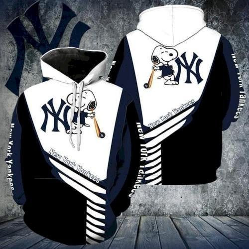 Snoopy New York Yankees 3D All Over Print Hoodie & Zip Hoodie