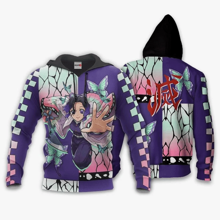 Demon Slayer Shinobu Kocho 3d Hoodie Zip Hoodie