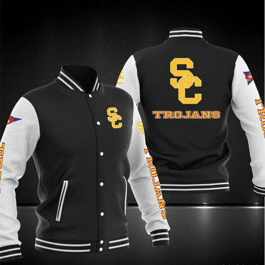 USC Trojans Black Baseball Jacket