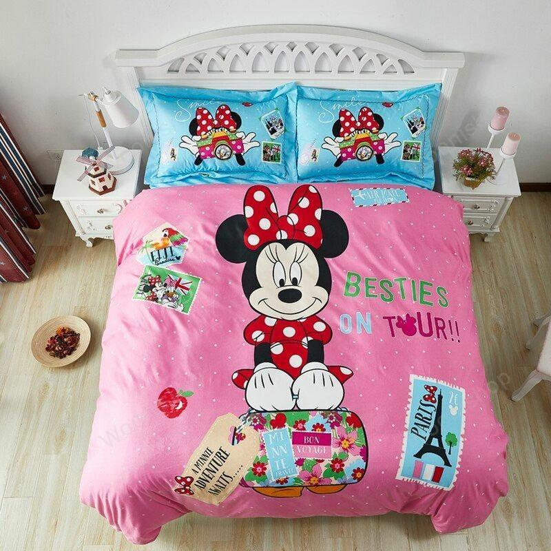 Minnie Bedding Set DN Minnie Bestie On Tour Duvet Covers Pink