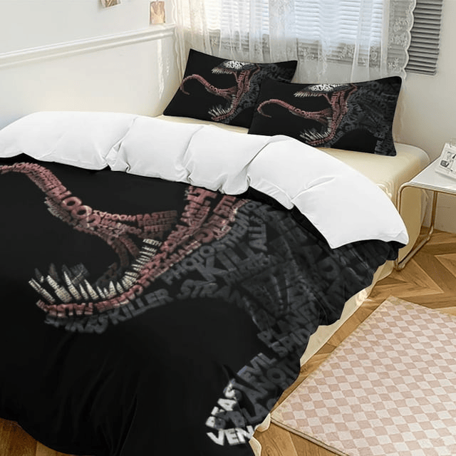 Venom Bedding Set MV Venom Face Quote Pattern Duvet Covers