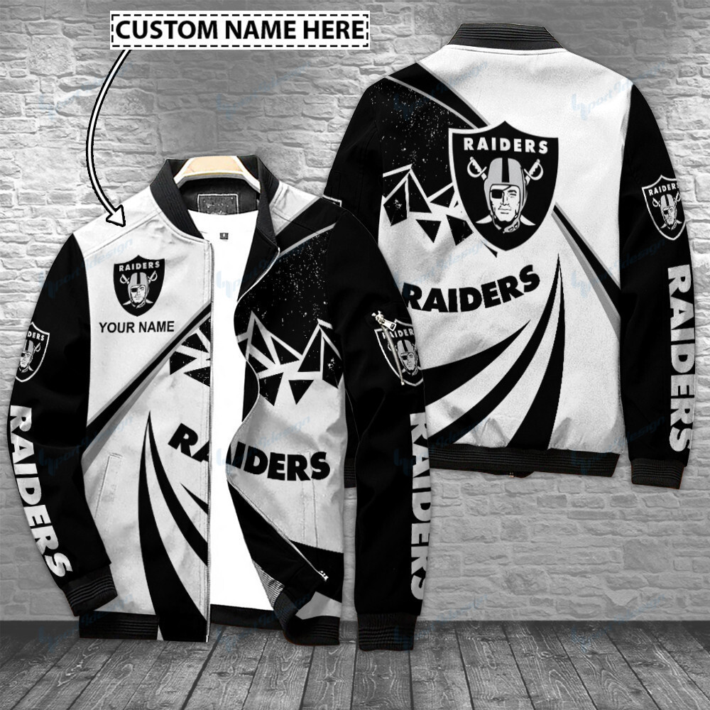 Las Vegas Raiders Personalized Bomber Jacket BG372