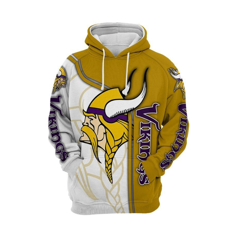 Minnesota Vikings Football Gold 3D All Over Print Hoodie & Zip Hoodie