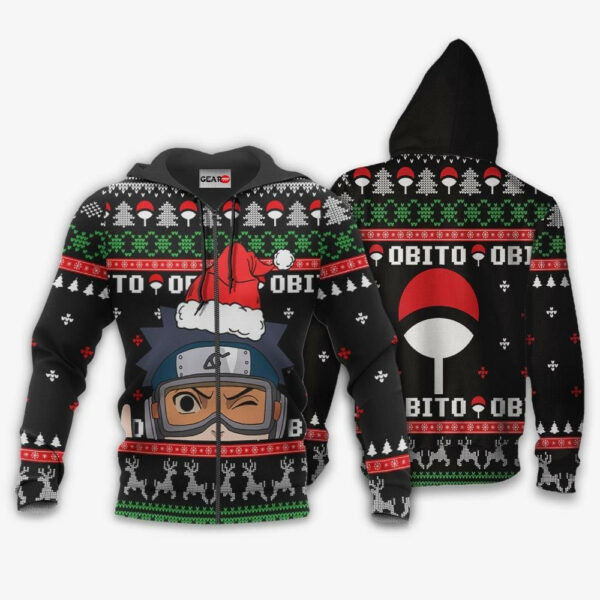 Uchiha Obito Christmas Naruto Anime 1k435 Cartoon Graphic Outfits Aop 3d Hoodie, Zip Hoodie 2442