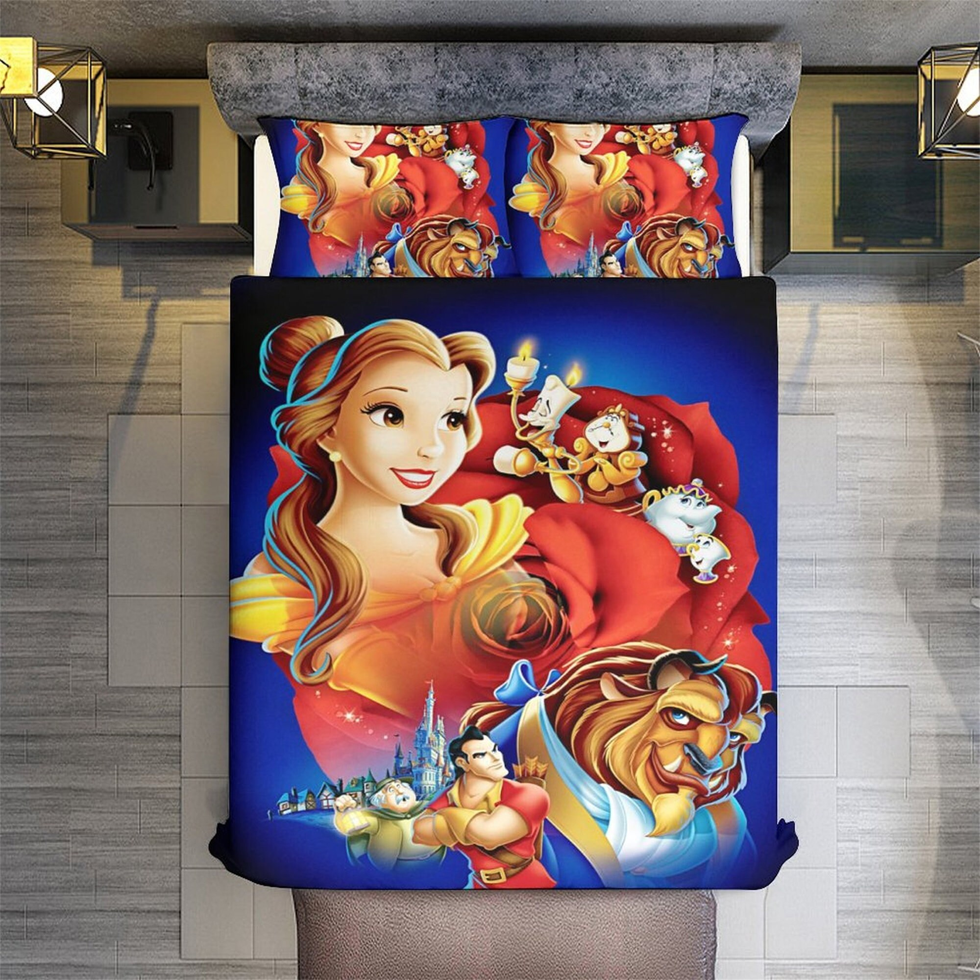 Beauty And The Beast Bedding Set Beauty And The Beast Gaston Villain Duvet Covers Red