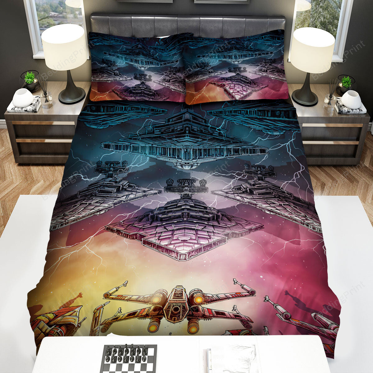 SW Bedding Set The Rise Of Skywalker Iron Airplane Duvet Covers