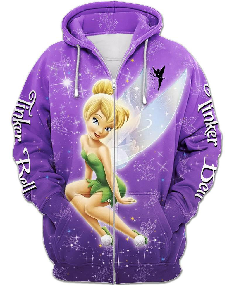 Purple Tinker Bell Zip-up Hoodie