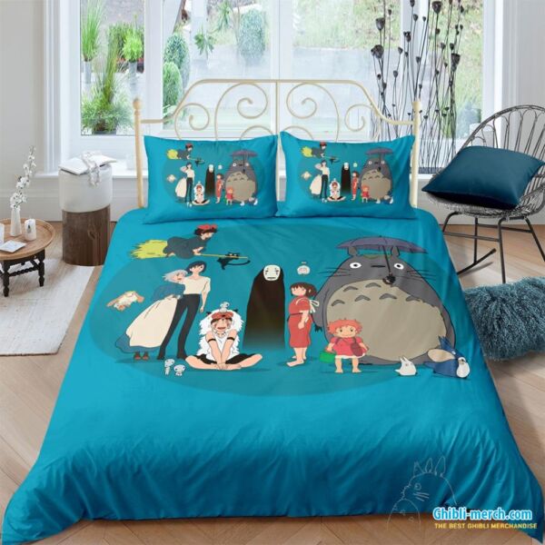 SGhibli Bedding Set SGhibli Main Characters Graphic Duvet Covers