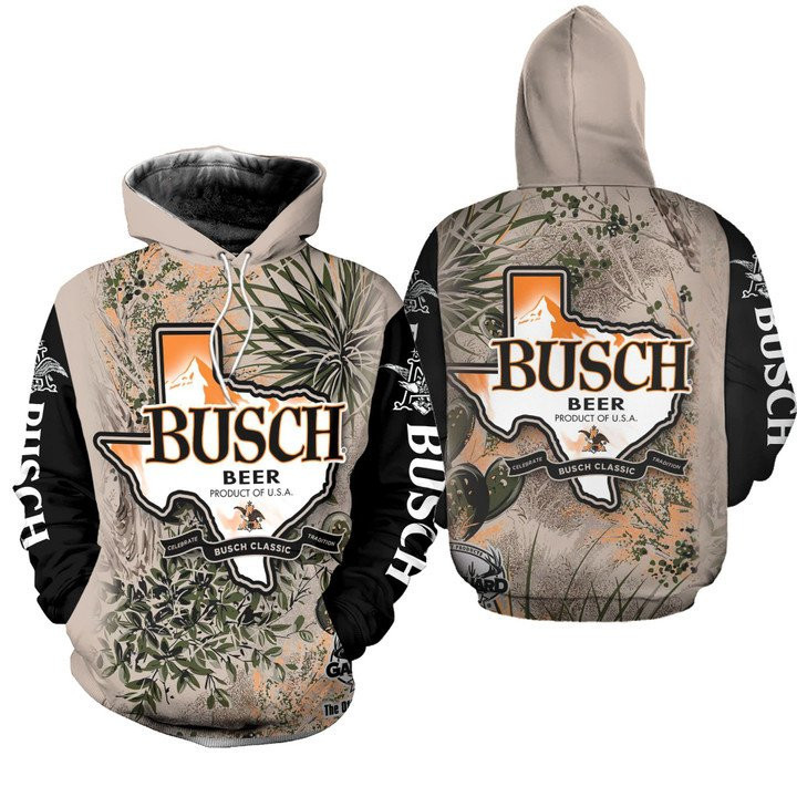 Busch Beer 3d Hoodie Zipper Hoodie